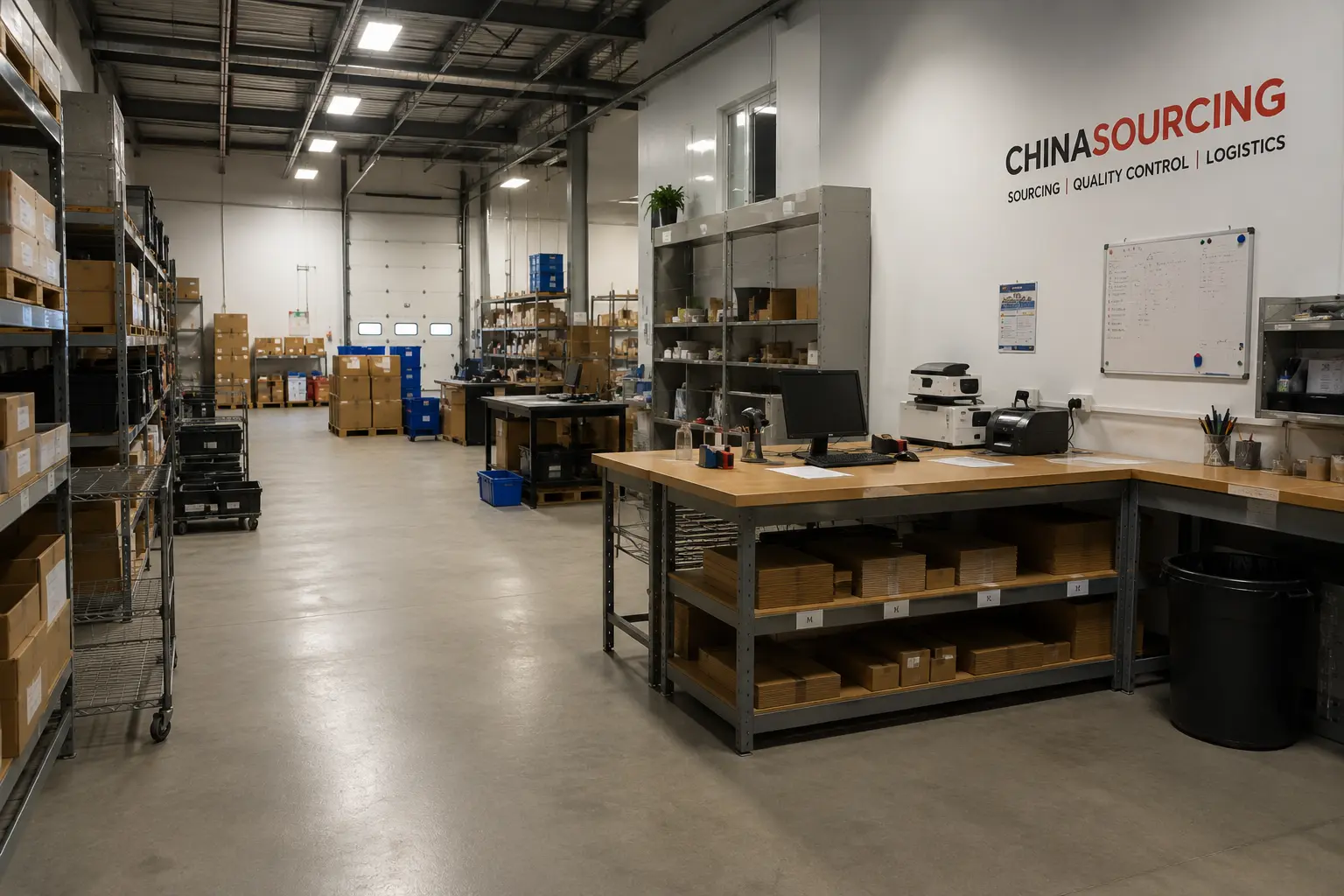 Vlastní sklad ChinaSourcing v Shenzhenu v Číně